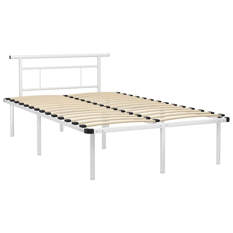 Foto van The living store metalen bedframe - elegant en klassiek - bedframes - 120 x 200 cm - kleur- wit - materiaal-