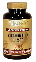 Foto van Artelle vitamine d3 25mcg 250st