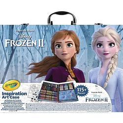 Foto van Crayola kleurkoffer disney frozen ii blauw/wit 113-delig