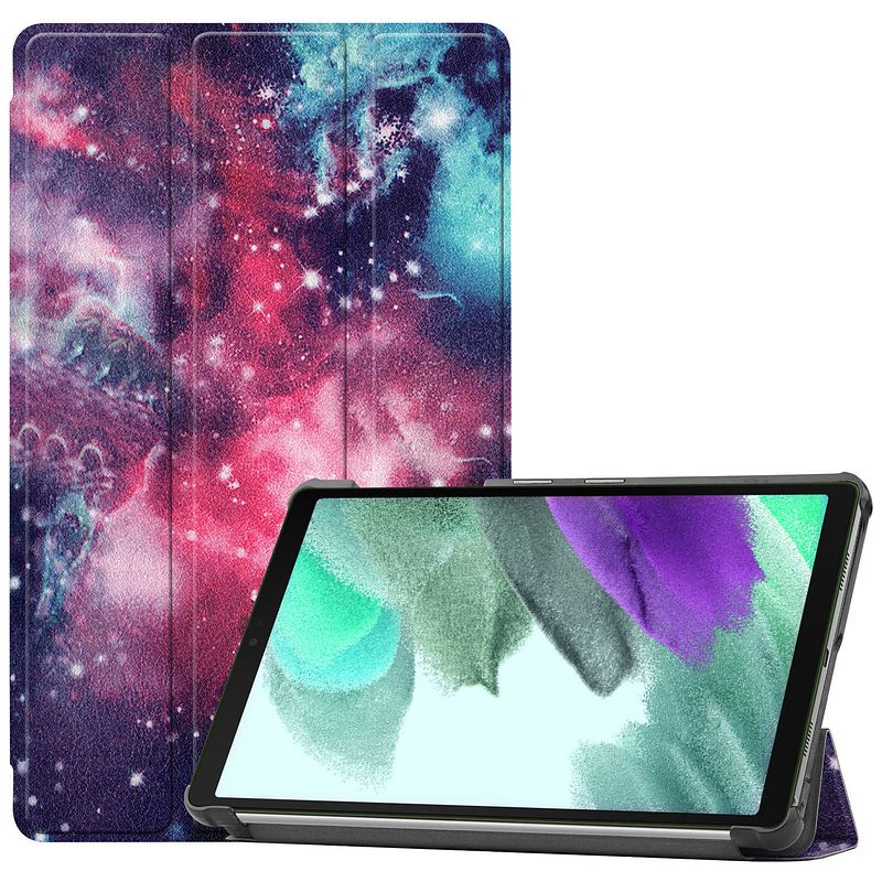 Foto van Basey samsung galaxy tab s6 lite hoesje kunstleer hoes case cover - galaxy