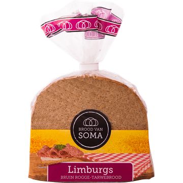 Foto van Brood van soma limburgs bruin roggetarwebrood 400g bij jumbo