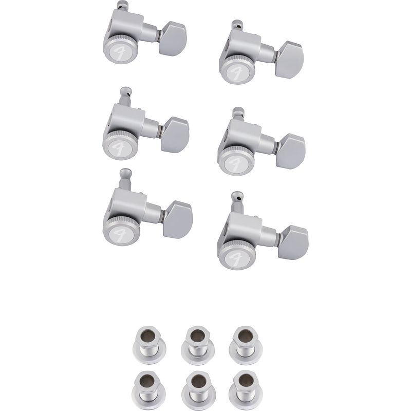 Foto van Fender locking tuners brushed chrome locking stemmechanieken (set van 6)