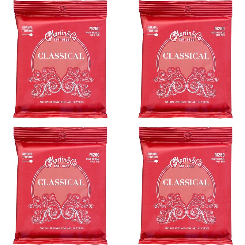 Foto van Martin strings m260 classical snaren voor klassieke gitaar (4 sets)