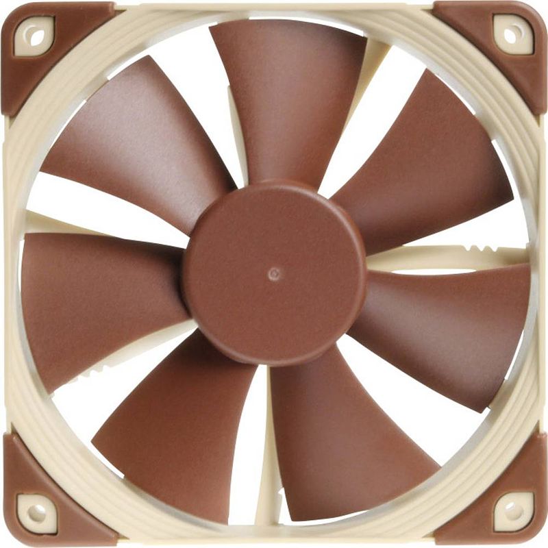 Foto van Noctua nf-f12-pwm pc-ventilator bruin, beige (b x h x d) 120 x 120 x 25 mm