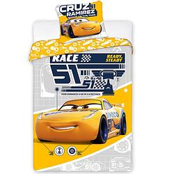 Foto van Disney cars cruz ramirez - dekbedovertrek - eenpersoons - 140 x 200 - geel