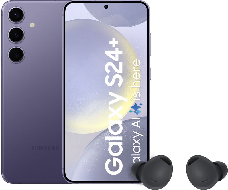 Foto van Samsung galaxy s24 plus 256gb paars 5g + galaxy buds 2 pro zwart