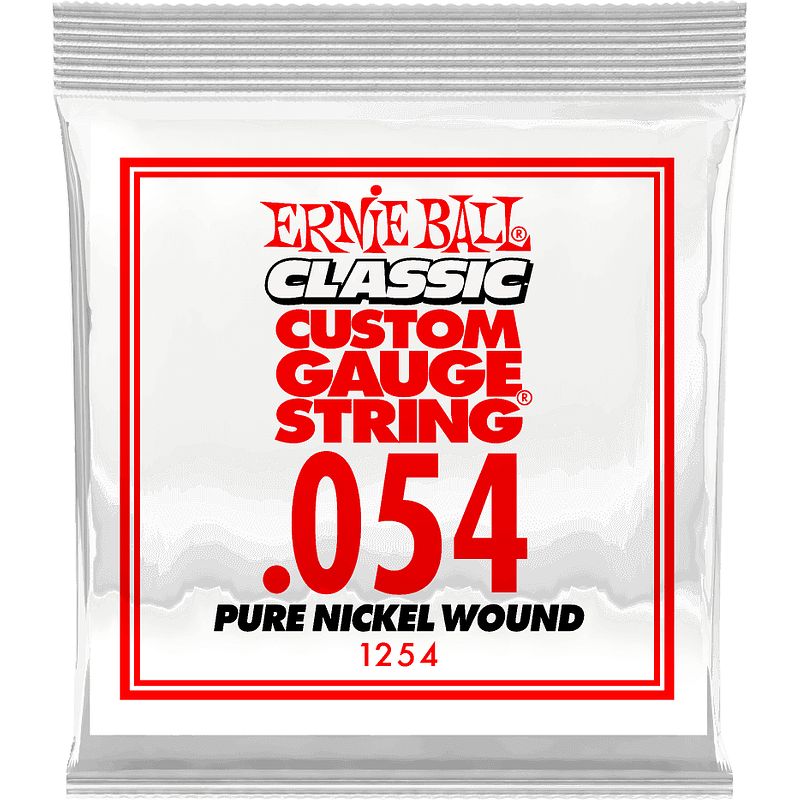 Foto van Ernie ball 1254 .054 classic pure nickel wound losse snaar voor elektrische gitaar