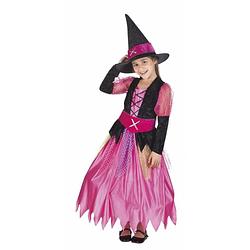 Foto van Roze heksen kostuum voor meisjes - 10-12 jaar