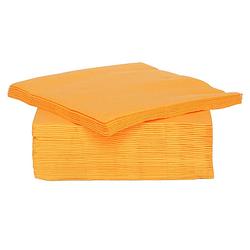 Foto van 40x stuks luxe kwaliteit servetten oranje 38 x 38 cm - feestservetten
