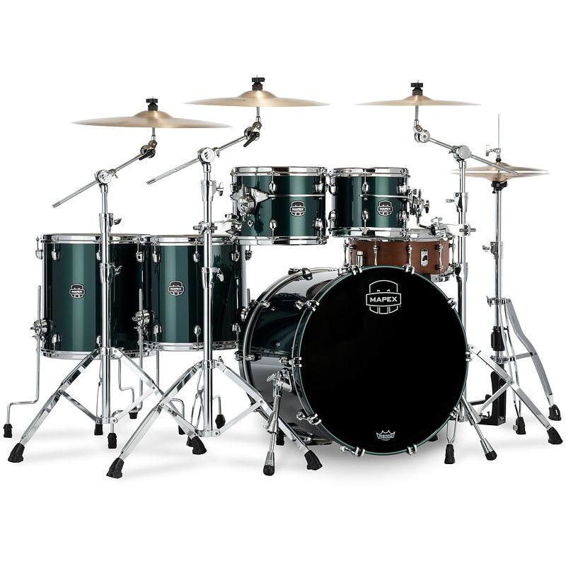 Foto van Mapex se628xbpq saturn evolution birch stage+ brunswick green 5d. shellset