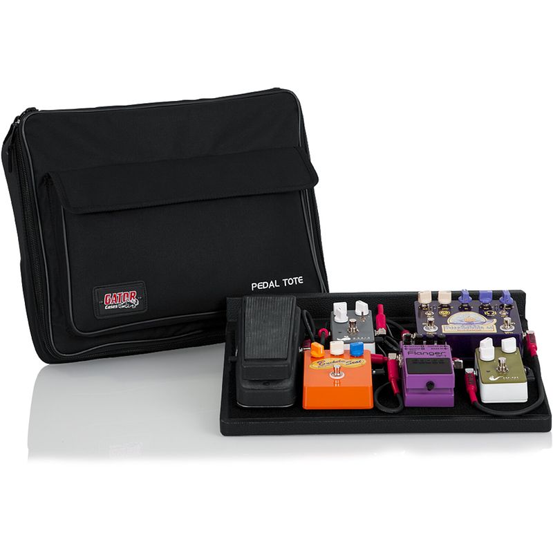 Foto van Gator cases gpt-bl-pwrce pedalboard met tas zwart