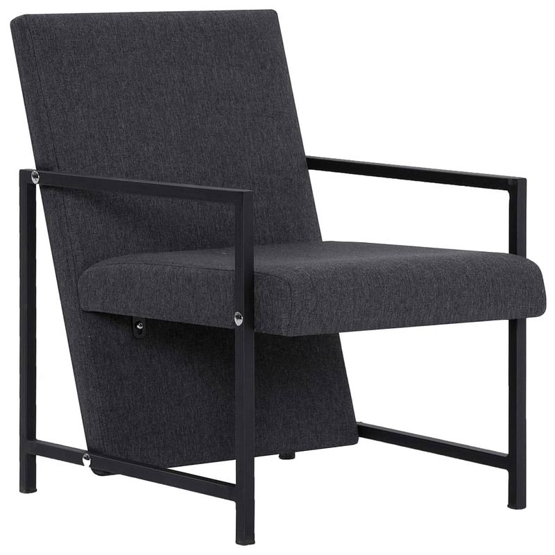 Foto van Vidaxl fauteuil stof grijs