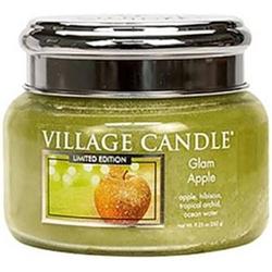 Foto van Village candle geurkaars glam apple 9,5 cm wax lichtgroen