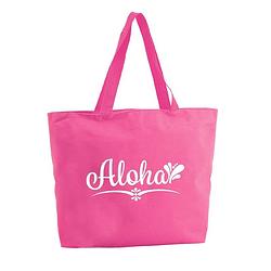 Foto van Aloha shopper tas - fuchsia roze - 47 x 34 x 12,5 cm - boodschappentas / strandtas