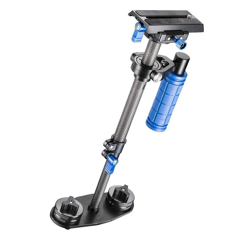 Foto van Walimex pro stabypod xs steadicam 1/4 inch zwart, blauw met contragewicht