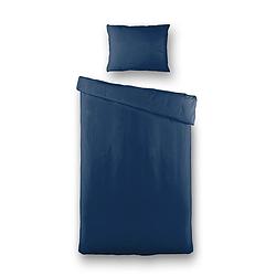 Foto van Presence plain percale - navy dekbedovertrek 1-persoons (140 x 240 cm + 1 kussensloop) dekbedovertrek