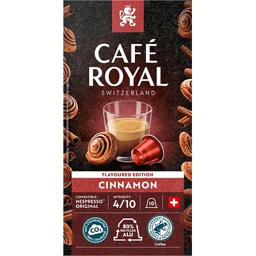 Foto van Cafe royal cinnamon 10 capsules 50g bij jumbo