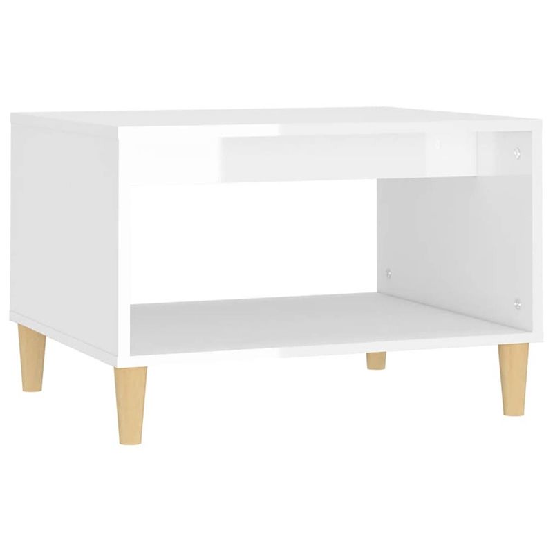 Foto van The living store salontafel modern - 60 x 50 x 40 cm - hoogglans wit