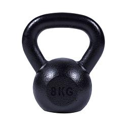 Foto van Gorilla sports - kettlebell - 8 kg - gietijzer zwart - extra stabiel