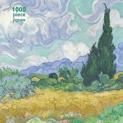 Foto van Adult jigsaw puzzle vincent van gogh: wheatfield with cypress - puzzel;puzzel (9781787558885)