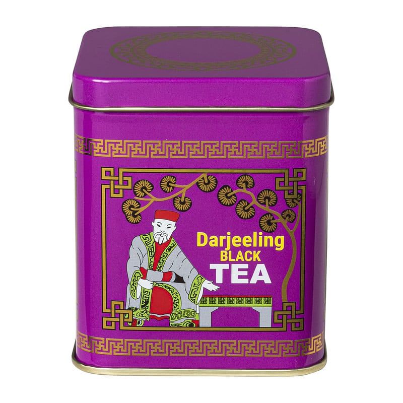 Foto van Zwarte darjeeling thee blik - 50 gr