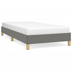 Foto van The living store bedframe - duurzaam - 203 x 93 x 25 cm - kleur- donkergrijs