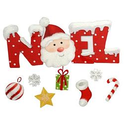 Foto van Peha sticker kerstman noel 28,5 x 34,5 cm rood/wit