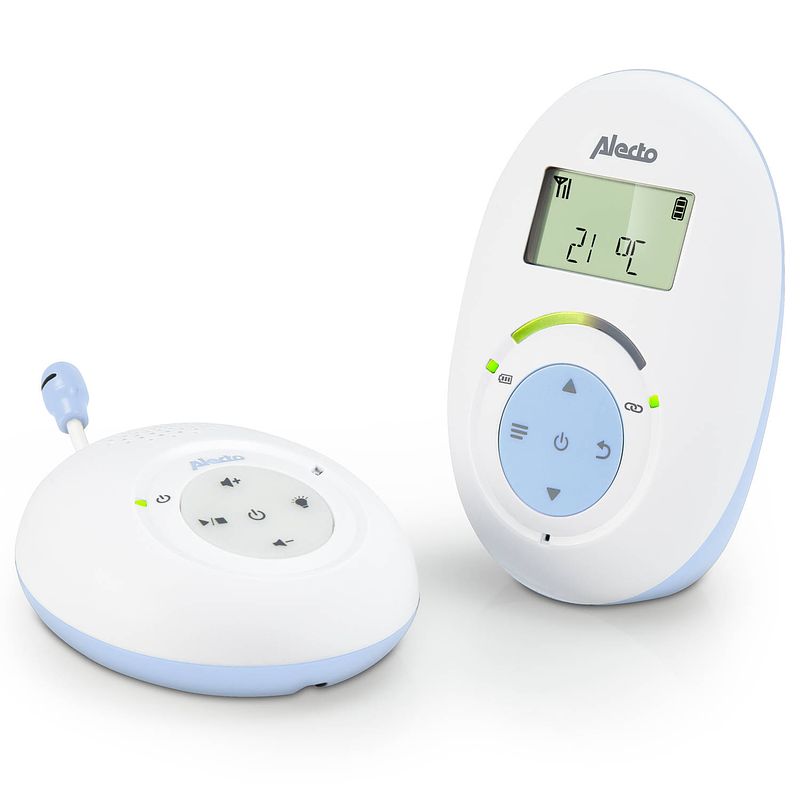 Foto van Full eco dect babyfoon alecto dbx-112 wit-blauw