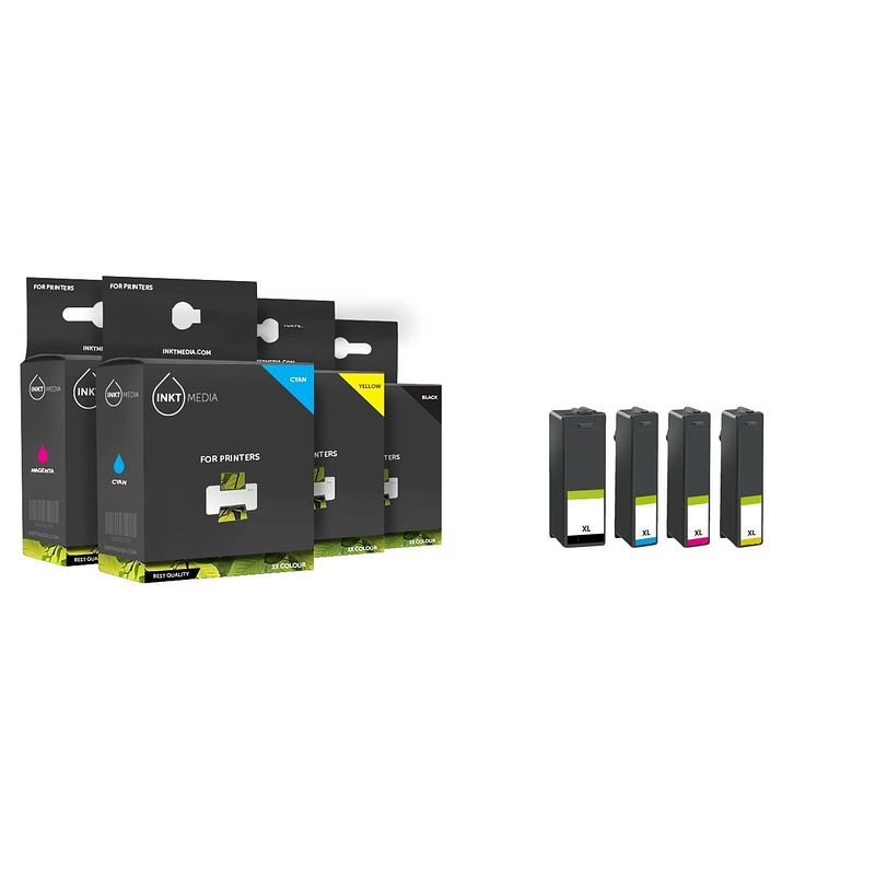 Foto van Inktmedia® -navulinkt - geschikt set lexmark 100xl inktcartridge hoge capaciteit - navul inkt - refill inkt