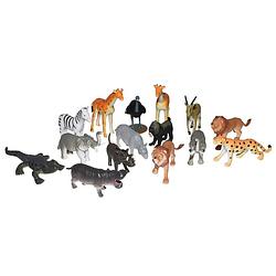 Foto van Speelset kinderen safari dieren 15 delig - afrikaanse dieren safari dieren speelgoed - speelgoed voor kinderen