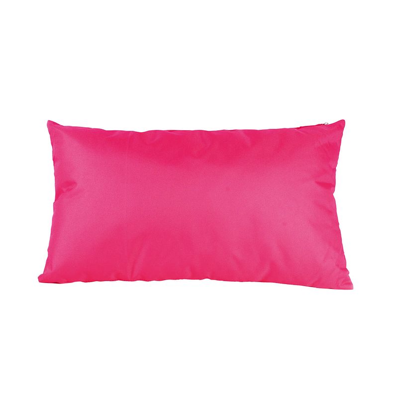 Foto van 1x bank/sier kussens voor binnen en buiten in de kleur fuchsia roze 30 x 50 cm - sierkussens