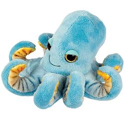Foto van Suki gifts pluche inktvis/octopus knuffeldier - cute eyes - blauw - 22 cm - knuffel zeedieren