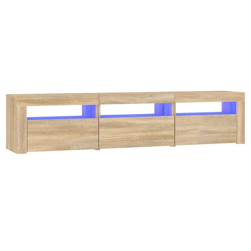 Foto van Vidaxl tv-meubel met led-verlichting 180x35x40 cm sonoma eikenkleurig