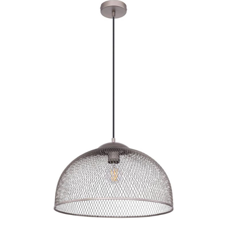 Foto van Moderne hanglamp moniga - l:40cm - e27 - metaal - chrome