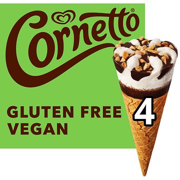 Foto van Ola ijs cornetto vegan 4 stuks 4 x 90ml aanbieding bij jumbo | 2e halve prijs