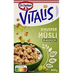 Foto van Dr. oetker vitalis krokante muesli classic met rozijnen 600g bij jumbo