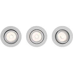 Foto van Philips myliving 5018387p0 - 3x verzonken spot grijs gu10 led 4,6 w