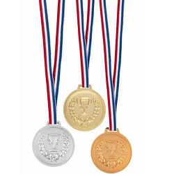 Foto van Medailles met lint - goud zilver brons - kunststof - 17 cm - speelgoed - fopartikelen