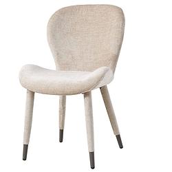 Foto van Ptmd thor beige diningchair aphrodite fabric leg