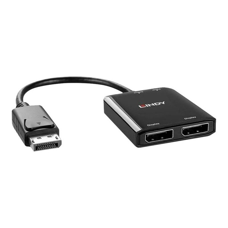 Foto van Lindy 38430 displayport-splitter 2 poorten zwart