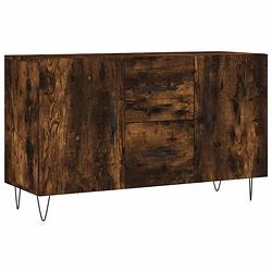 Foto van Vidaxl dressoir 100x36x60 cm bewerkt hout gerookt eikenkleurig