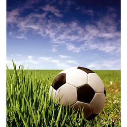 Foto van Dimex soccer ball vlies fotobehang 225x250cm 3-banen