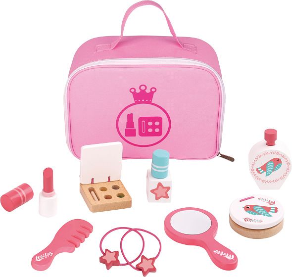 Foto van Tooky toy houten speelgoedmake up meisjes roze 11 delig