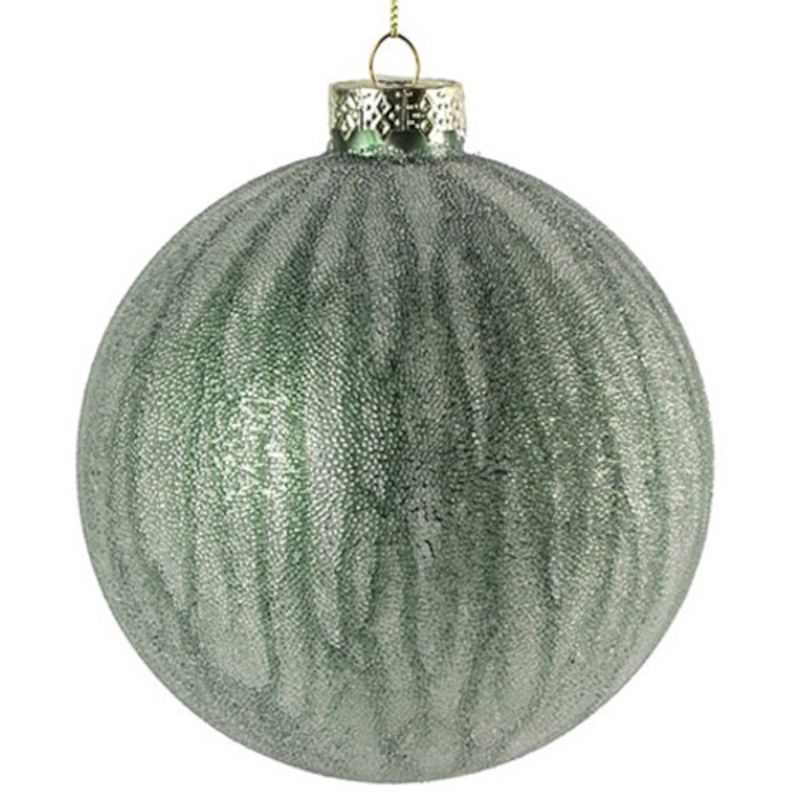 Foto van Non-branded kerstbal milly 12 cm glas groen