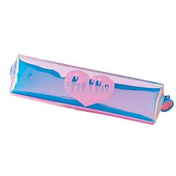 Foto van I-total etui hello junior 20 x 6 cm polyester roze/blauw