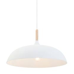 Foto van Scandinavische hanglamp - mexlite - hout - scandinavisch - e27 - l: 45cm - voor binnen - woonkamer - eetkamer - hout