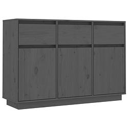 Foto van Vidaxl dressoir 110x34x75 cm massief grenenhout grijs