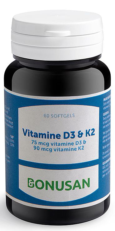 Foto van Bonusan vitamine d3 & k2 softgels