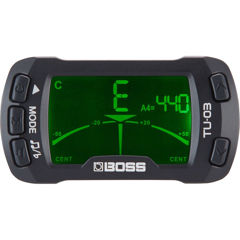 Foto van Boss tu-03 clip-on tuner en metronoom