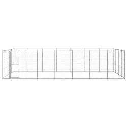 Foto van The living store hondenkennel - gegalvaniseerd staal - 770 x 440 x 180 cm - met deur